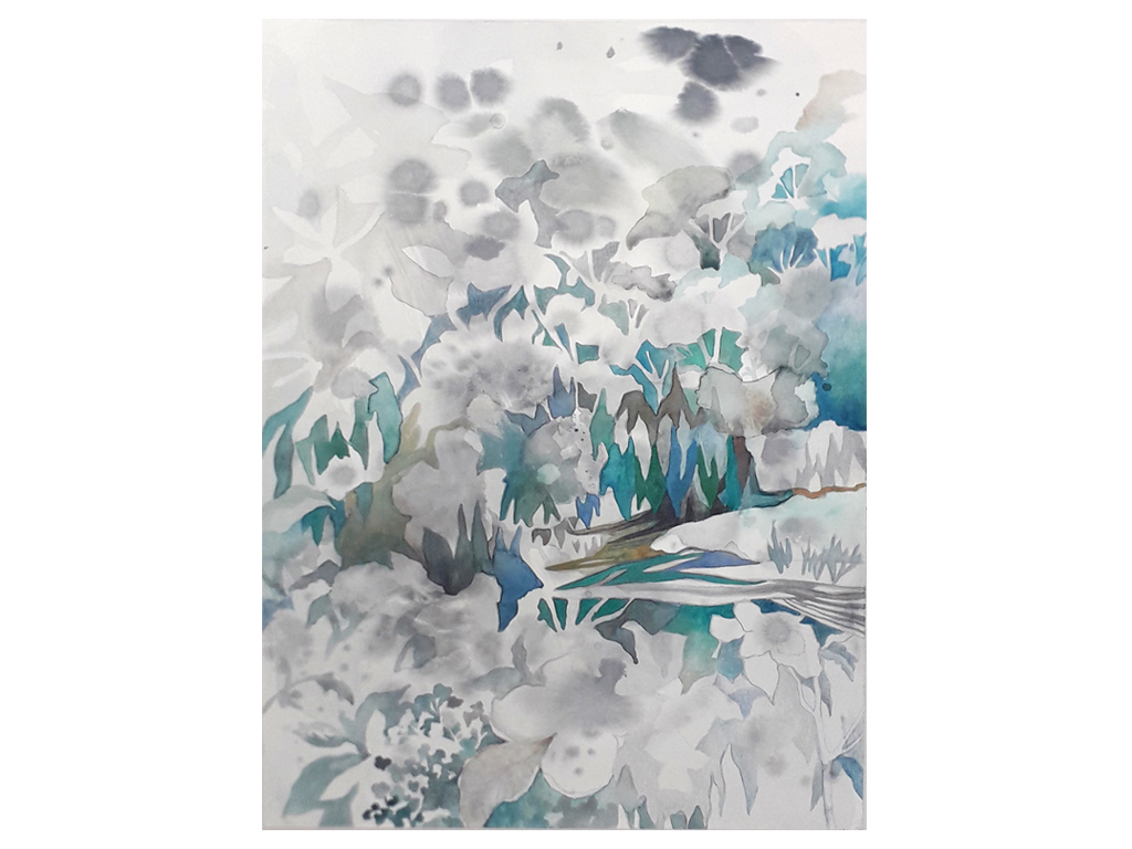 Lucía-Spotorno - "Bruma de Invierno - 18 x 14 inches - Watercolor, acrylic and pencil on paper - 2021