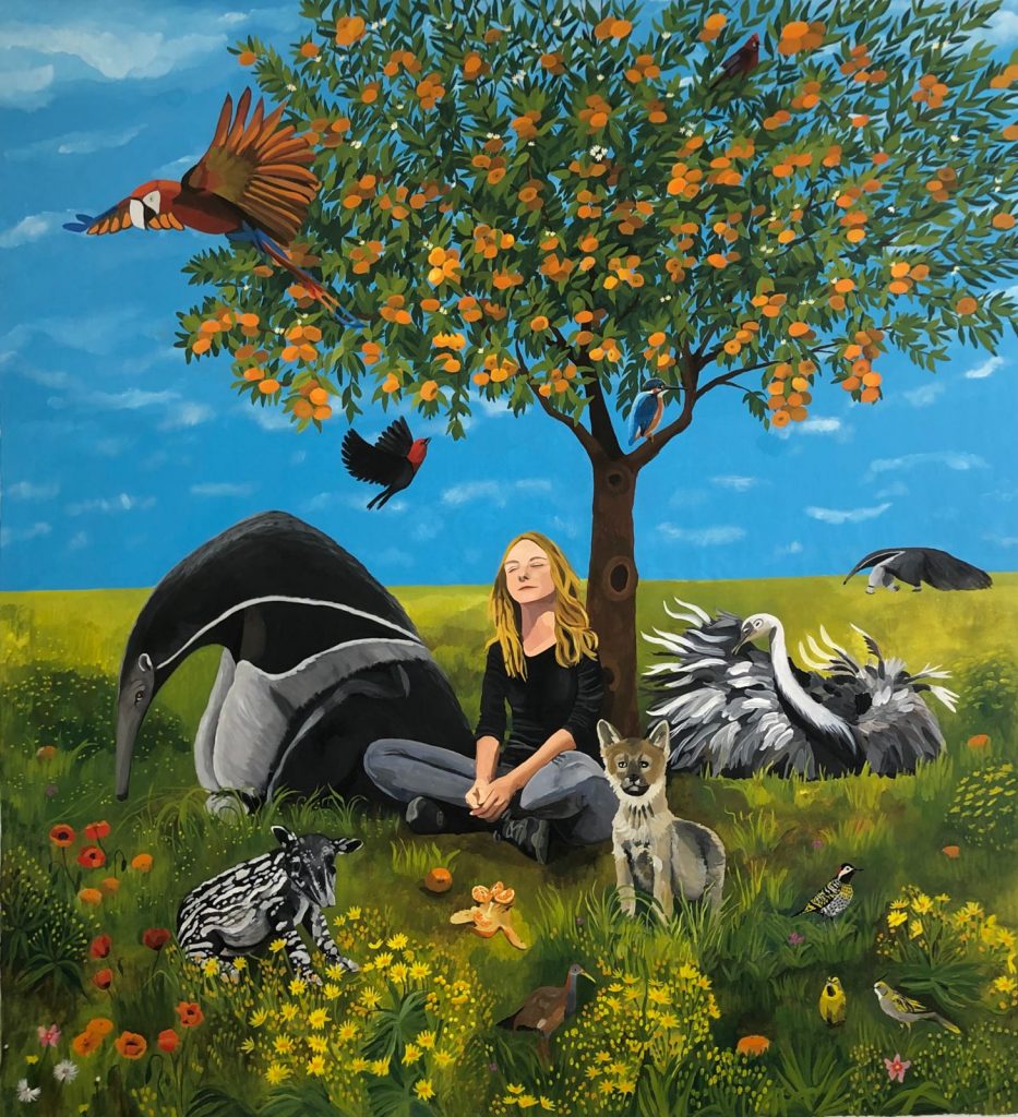 Magdalena Trucc - "Reunion and breakfast after the storm" - Acrylic on canvas - 67 x 72 inches - 20021